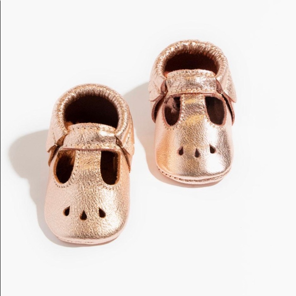 Freshly picked rose gold leather moccasin 2
